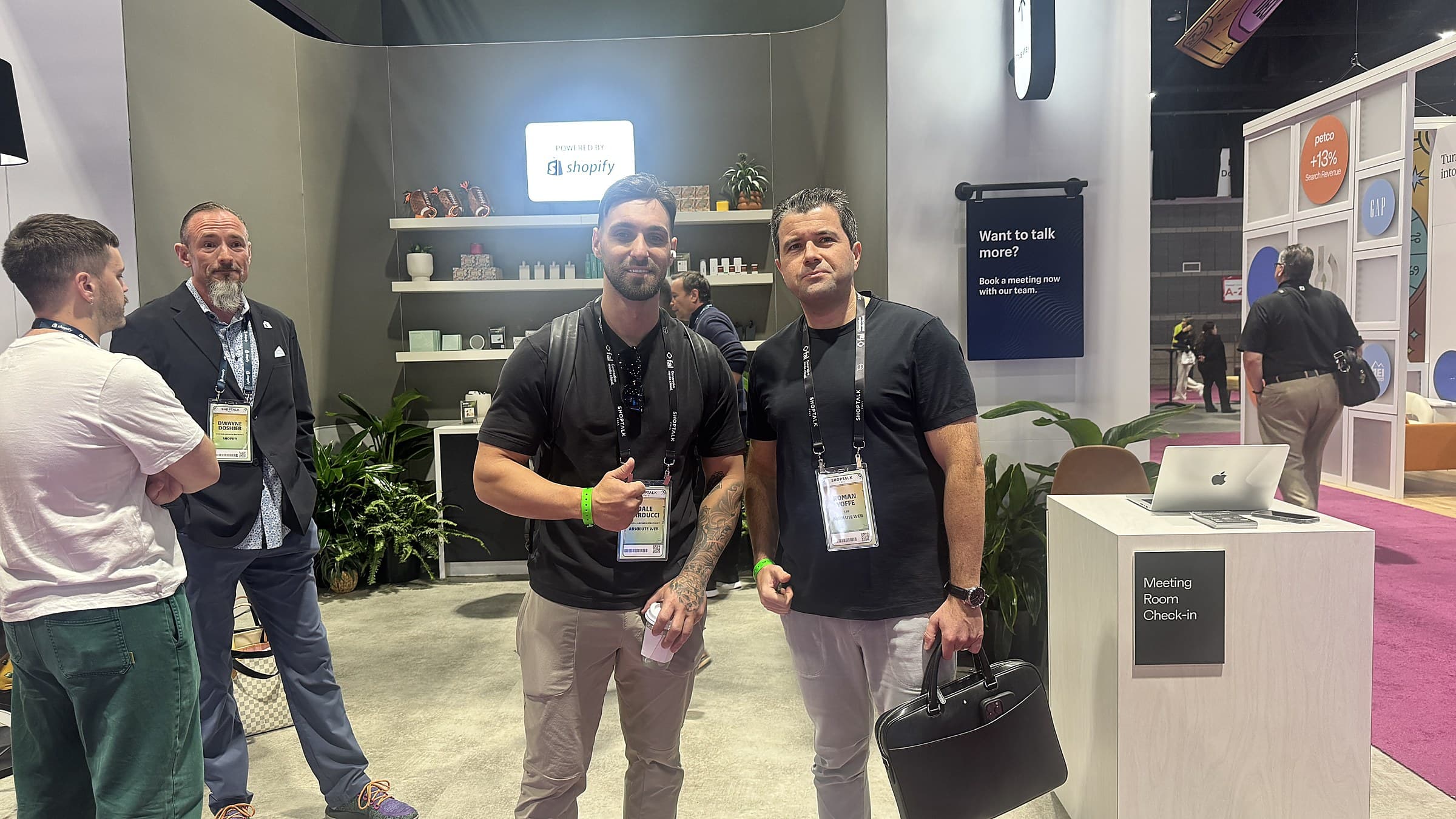 Dale Parducci with Absolute Web CEO Roman Yoffe at Shoptalk Fall in Chicago